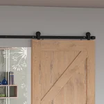 ΜΗΧΑΝΙΣΜΟΣ ΠΟΡΤΑΣ ΑΧΥΡΩΝΑ 200cm/300cm ΜΑΥΡΟ Φ.70